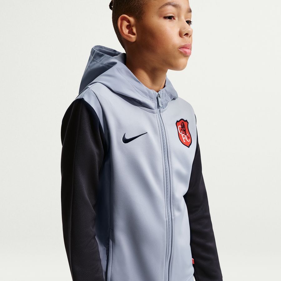 Chelsea Tracksuit NSW Woven SE - Wolf Grey/Blue Kids-SoccerKits Hub | Buy Soccer Jerseys Online
